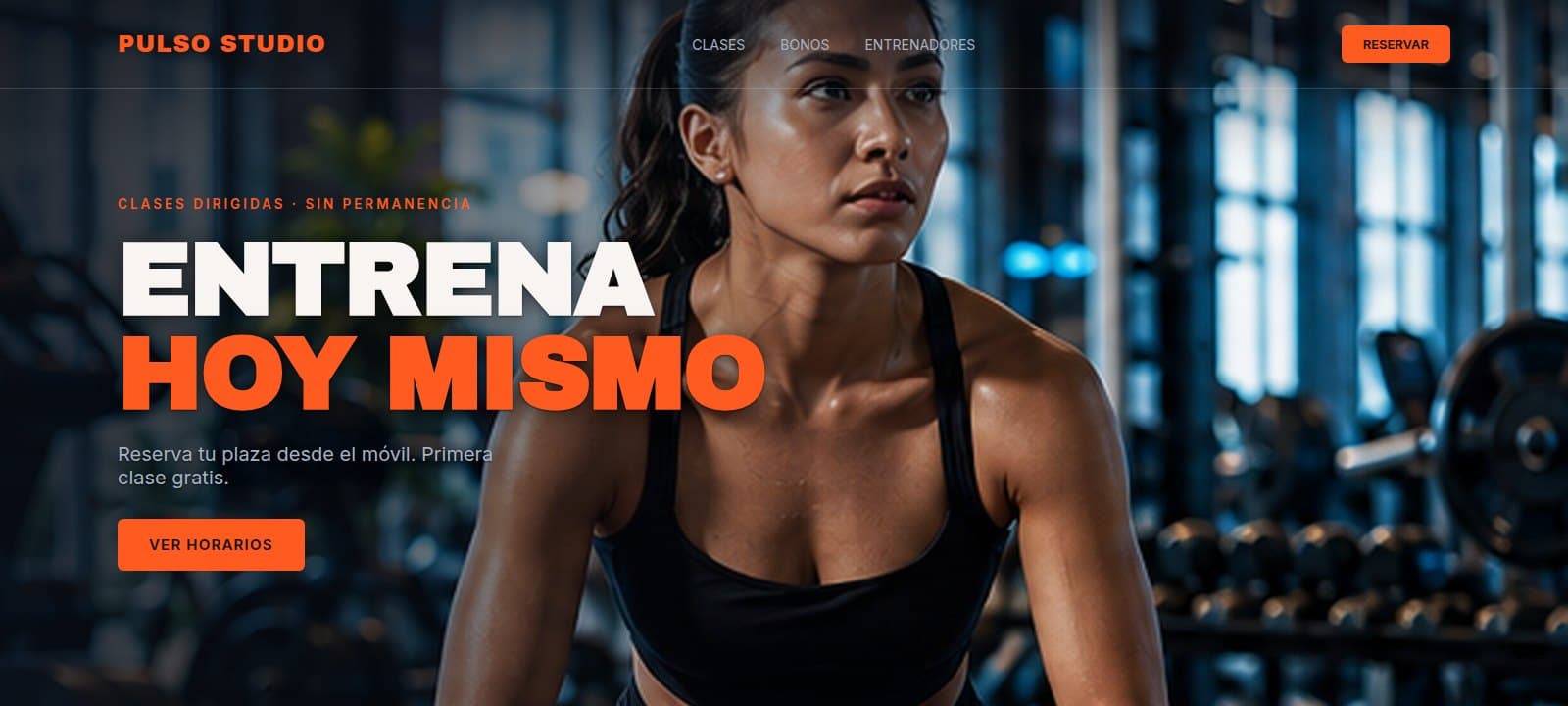 Vista del diseño de Studio Fitness